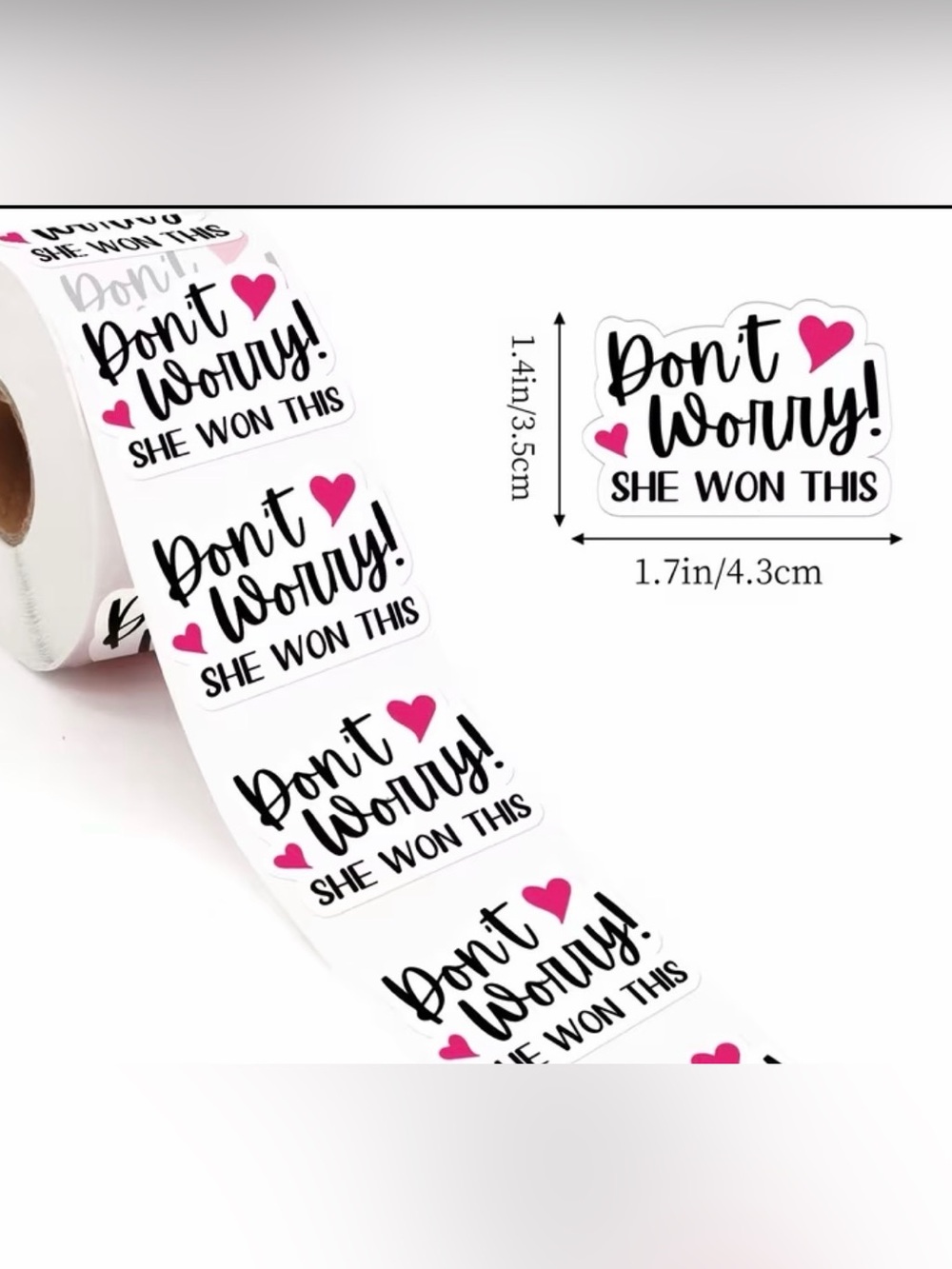 💕5/25💕Don’t Worry She Won This 50 Stickers